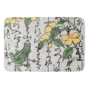 Japanansk botanisk groda paddla från 1700-talet badrumsmatta