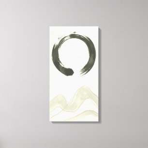 Japandi Abstrakt Linjekonsttryck Neutral Beige Canvastryck