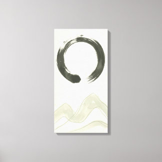 Japandi Abstrakt Linjekonsttryck Neutral Beige Canvastryck
