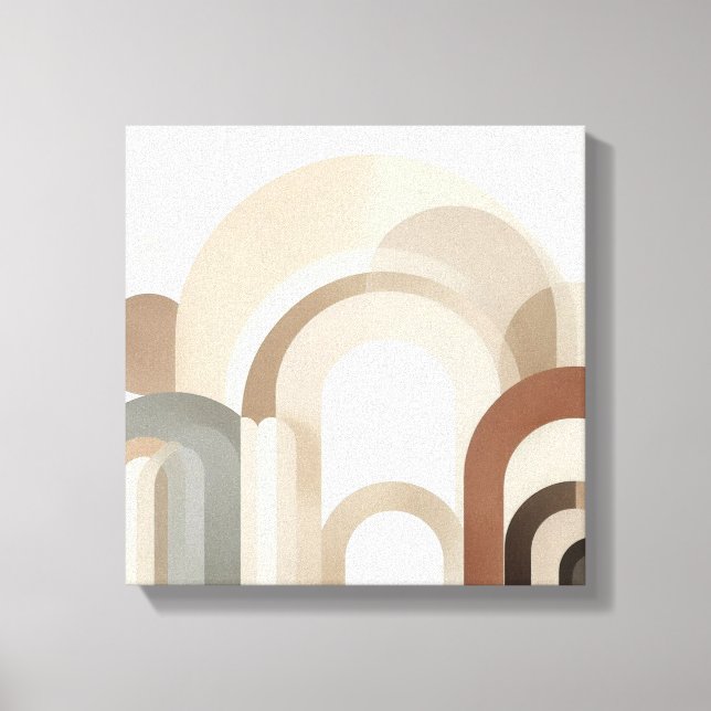 Japandi Arch Abstract for Peaceful Spaces Canvastryck (Framsida)