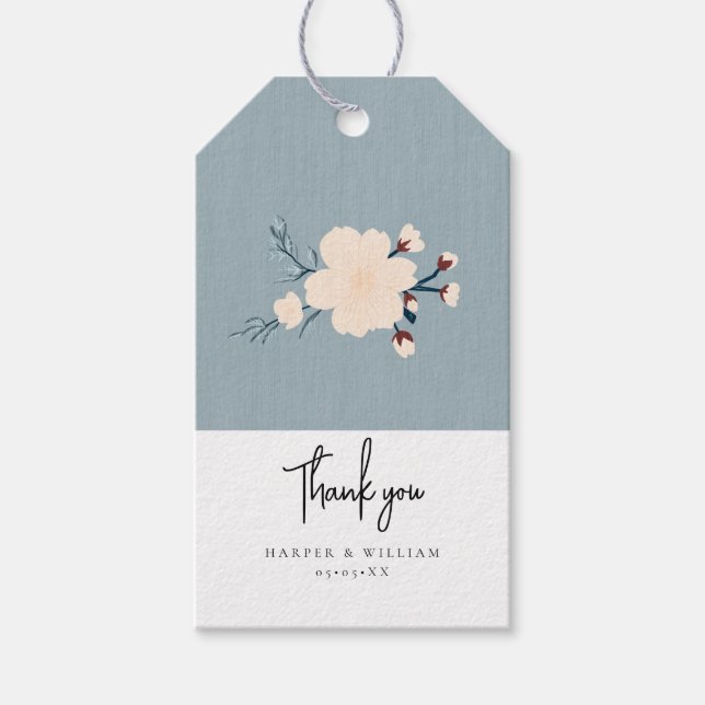 Japandi cherry blommars tack presentetikett (Framsidan)