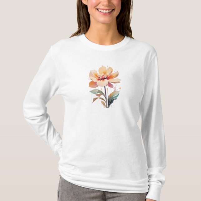 japandi flower t shirt (Framsida)