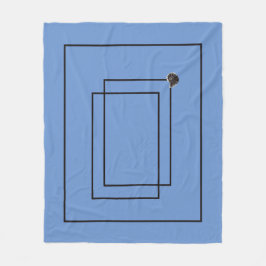 Japandi Havets kust, blå sovrumsdekör Fleecefilt