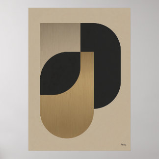Japandi Lyx Minimal Geometrisk Abstrakt Väggkonst