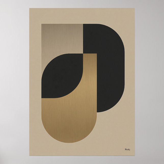 Japandi Lyx Minimal Geometrisk Abstrakt Väggkonst (Framsidan)