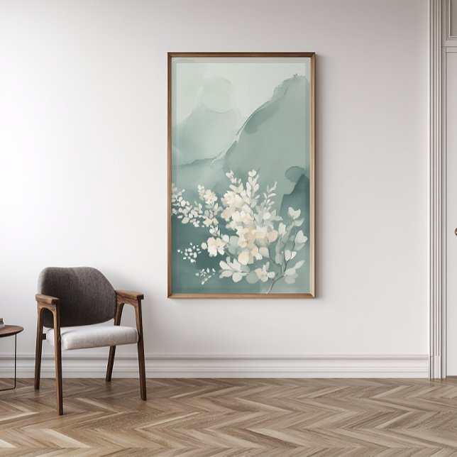 Japandi Salggrön Abstrakt Väggkonsttryck Fototryck (Skapare uppladdad)