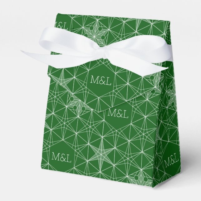 Japandi stil Snöflinga Bröllop Presentaskar (Framsidan Sidan)