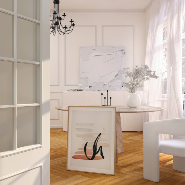 Japandi vattenfärgsutskrift abstrakt poster (Skapare uppladdad)