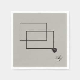 Japandisk havslevande neutralt vid kustbeige pappersservett