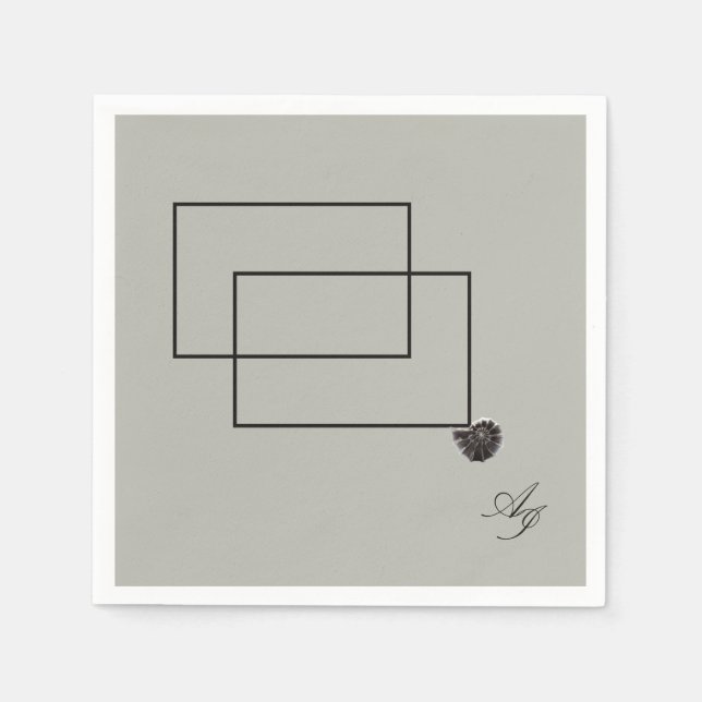 Japandisk havslevande neutralt vid kustbeige pappersservett (Framsidan)