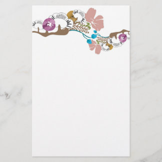 Japanen blommar brevpapper