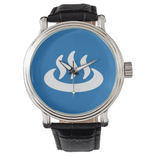 Japanen för 温泉 för vår för Onsen ♨hett Armbandsur