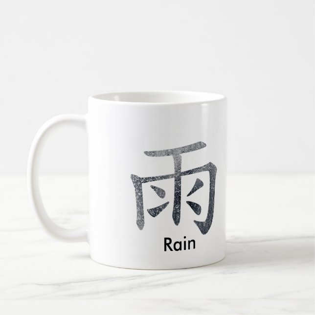 Japanen/kinesen regnar kaffemugg (Vänster)