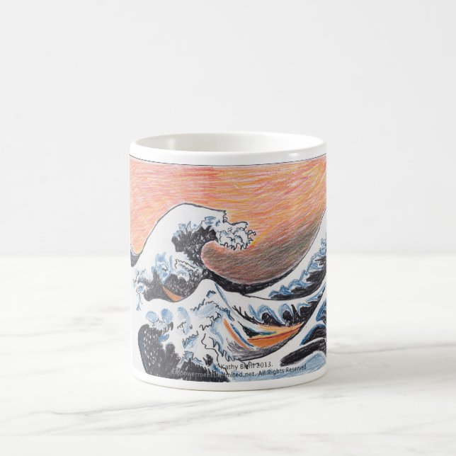 Japanen vinkar muggen kaffemugg (Center)
