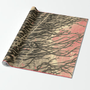 JAPANESE ABSTRAKT ART GRENAR AT SUNSET GIFT WRAP PRESENTPAPPER