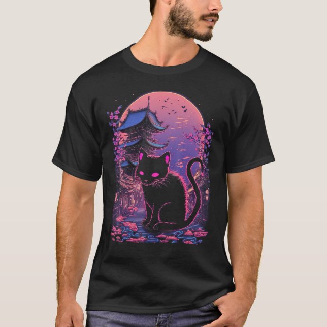 Japanese Aesthetic Sakura Cherry Blossoms japan ca T Shirt (Framsida)