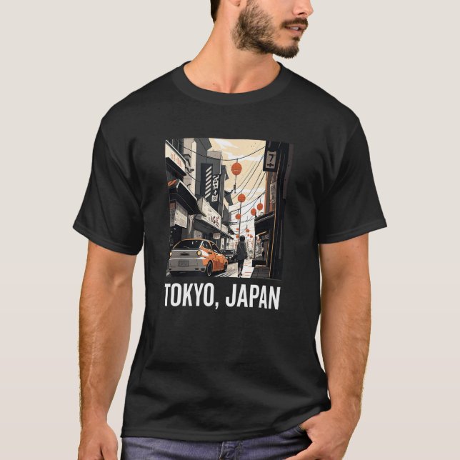 Japanese Aesthetic Tokyo Vaporwave Japan Lofi Fash T Shirt (Framsida)