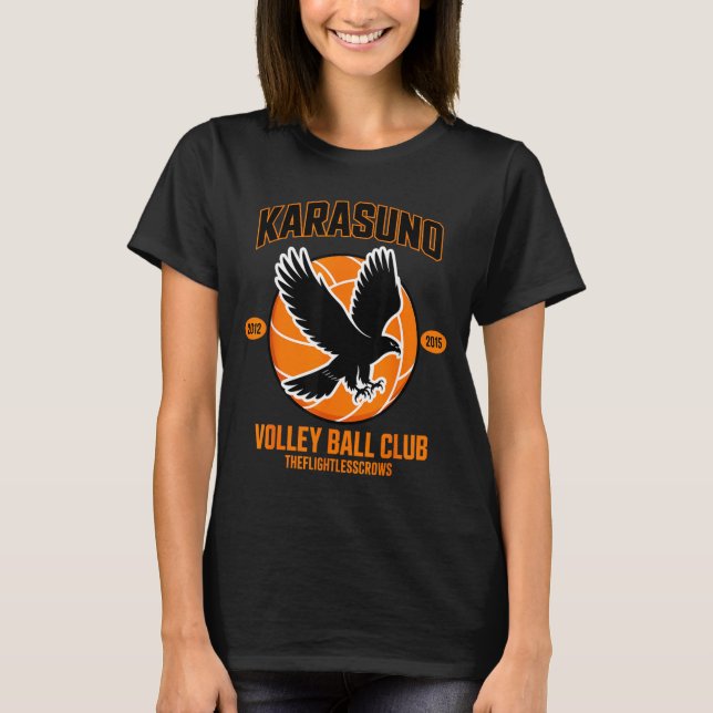 Japanese Anime Volleyball Club Karasunooo High  T Shirt (Framsida)