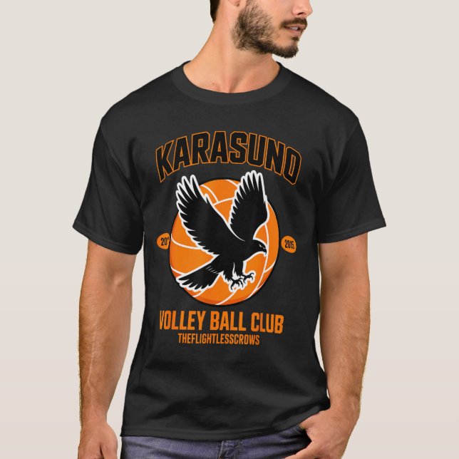 Japanese Anime Volleyball Club Karasunooo High  T Shirt (Framsida)