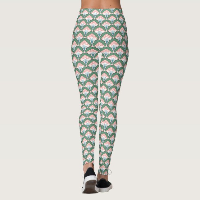 Japanese art deco style_Tropical Leggings (Baksida)