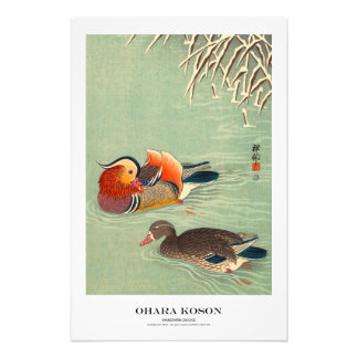 Japanese Art Print - Ohara Koson - Mandarin Ducks Fototryck