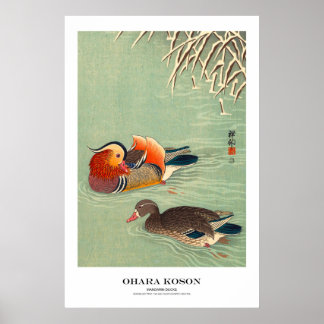 Japanese Art Print - Ohara Koson - Mandarin Ducks Poster