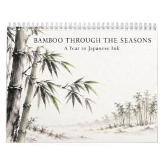 Japanese Bamboo Sumi-e Art Through the Seasons Kalender