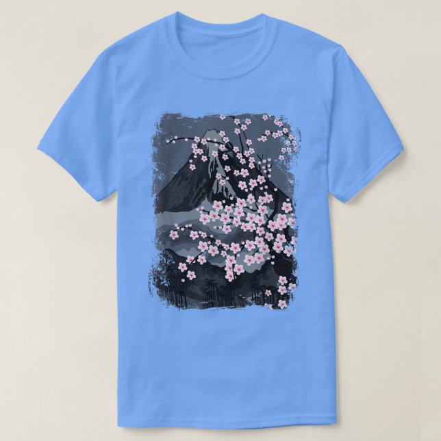 Japanese Beautiful Cherry Blossom, Sakura with Mou T Shirt (Design framsida)