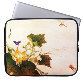 JAPANESE BLOMMIGT SKRIV UT DRAGON FLY Electronics Laptop Fodral