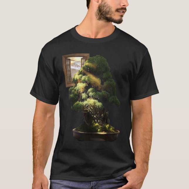Japanese Bonsai Tree T Shirt (Framsida)