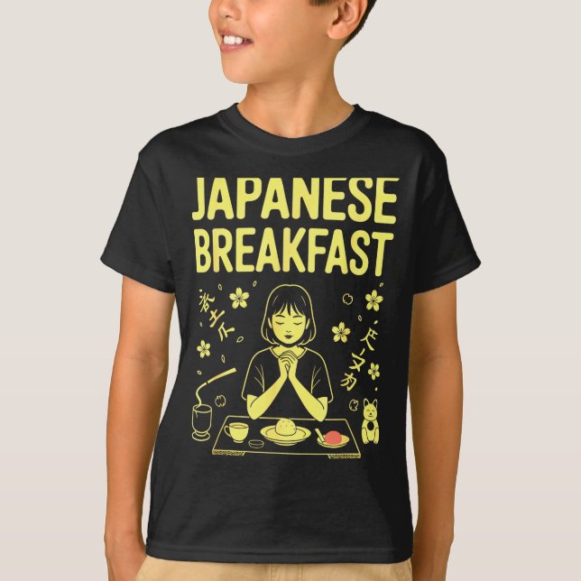 Japanese Breakfast Zen Morning Miso Rice Tea Graph T Shirt (Framsida)