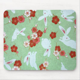 JAPANESE BUNNIES MED FLOWERS MUS PAD MUSMATTA