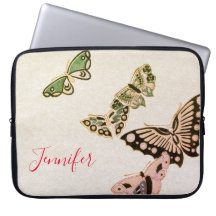JAPANESE BUTTERFLIES CUSTOM NAME NEOPRENE FODRAL