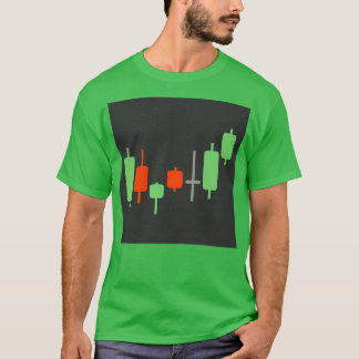 japanese candlestick graph t shirt