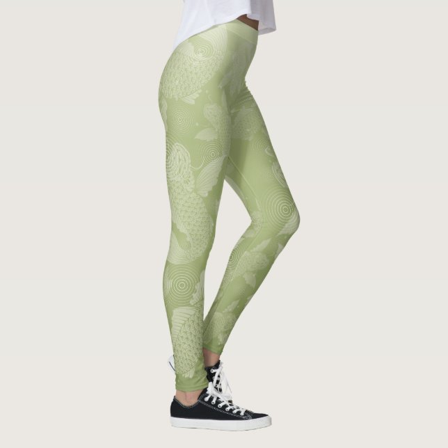 Japanese carp-moss green ground@miyasan leggings (Höger)