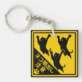 Japanese Cat Warning Sign – “Cats May Jump Out"