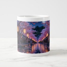 Japanese Cherry Blossom Sakura Mug - Night Jumbo Mugg