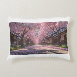 Japanese Cherry Blossom Sakura Pillow - Day & Nigh Prydnadskudde