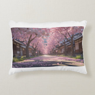 Japanese Cherry Blossom Sakura Pillow - Day & Nigh Prydnadskudde