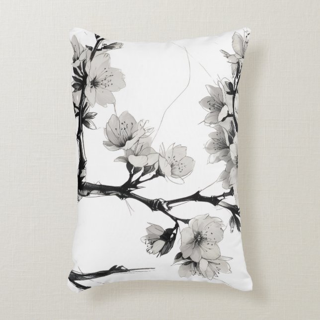 Japanese Cherry Blossom Sakura Prydnadskudde (Framsidan(Vertikal))