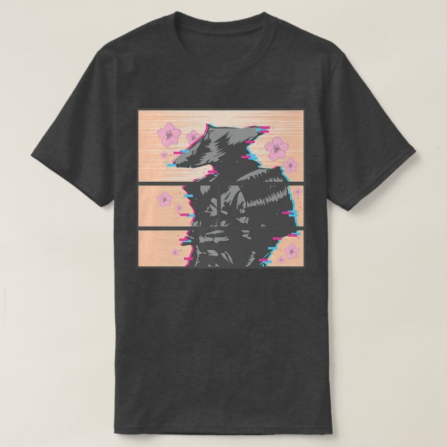 Japanese Cherry Blossom Samurai Katana Sword  (2) T Shirt (Design framsida)