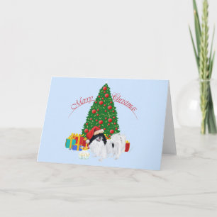 Japanese Chin God Jul Helgkort
