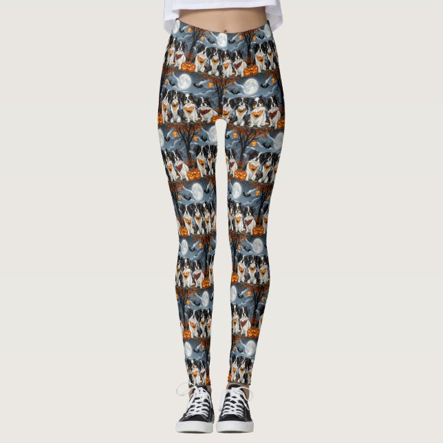 Japanese Chin Halloween Kuslig Leggings (Framsida)