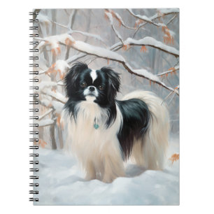 Japanese Chin Låt det snöa jul Anteckningsbok
