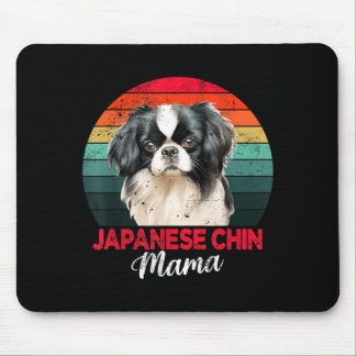 Japanese Chin Mamma Hund Mamma Ägare Roligt Kvinno Musmatta