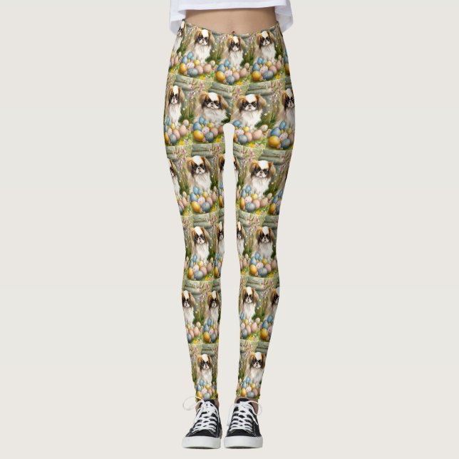 Japanese Chin med påskägg Leggings (Framsida)