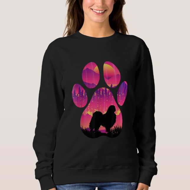 Japanese Chin Paw Mom Dad Dog  Women Men T Shirt (Framsida)