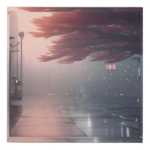 japanese city painting