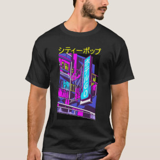 Japanese City Pop 70s 80s Vaporwave Aesthetic fami T Shirt