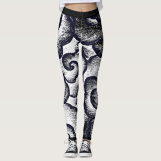 JAPANESE CLOUD MÖNSTER BLACK OCH WHITE LEGGINGS